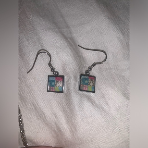 Jilzara jewelry necklace and matching earrings. Handmade with real clay! - Picture 6 of 13